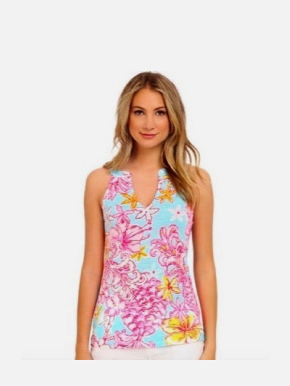Lilly Pulitzer Arya Cotton Tank Top size Medium